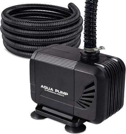 900 GPH 45W Submersible Water Pump and 10 FT Tube for POND BOSS 8 inch Wide Weir Waterfall Spillway Waterfall Box