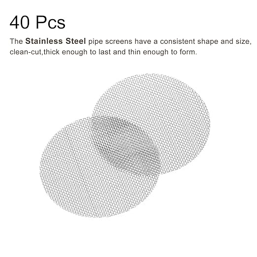 MECCANIXITY Pipe Screen Stainless Steel Screens, 1 Inch (25.4mm) Diameter for Pipe Filter, Pack of 40