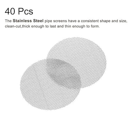 MECCANIXITY Pipe Screen Stainless Steel Screens, 1 Inch (25.4mm) Diameter for Pipe Filter, Pack of 40