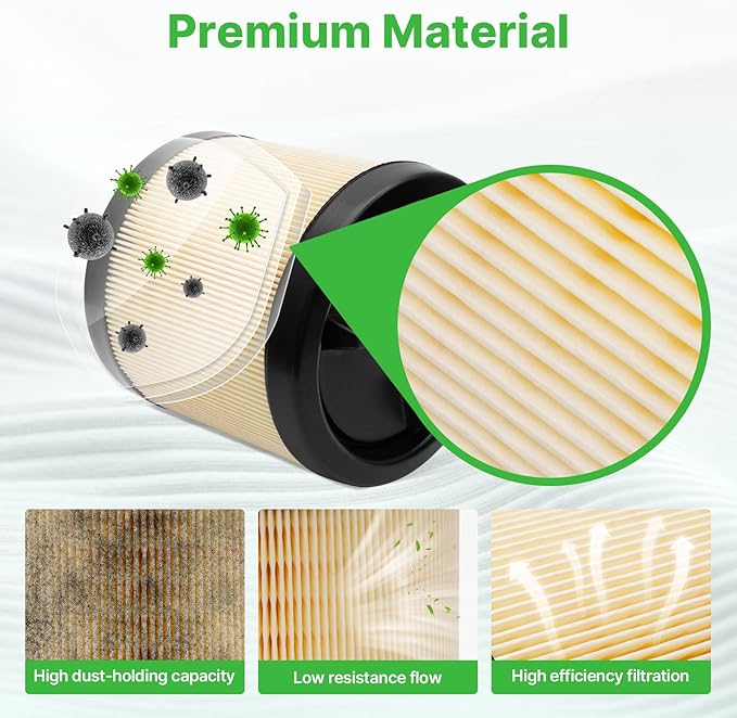 2PCS Engine Air Filter Fit for Ford Bronco 2021-2025 2026 2.3L/2.7L, Ford Ranger 2024 2025 2026 2.3L Car Replacement# MB3G-9601AA MB3Z-9601A Automotive Accessories