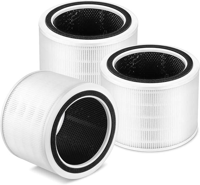 3 Pack Core 200S Replacement Filter, Compatible with LEVOIT Core 200S Core 200S-P Smart WiFi Air Purifier, Compare Part# Core 200S-RF, Core 200S-P, White
