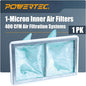POWERTEC 1 Micron Inner Air Filter for WEN 3410, POWERTEC AF4000/AF4001, Shop Fox W1830 Air Filtration System, Replacement for WEN 90243-026-2 Woodworking Air Filters for Workshop & Garage, 1PK