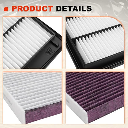 Engine & Upgrade Cabin Air Filter Kit Compatible with 2023-2025 Pilot 3.5L, 2022-2025 MDX 3.5L ONLY, 2025 Passport 3.5L, Replaces# 17220-61A-A00, 80292-TF0-G01, SA50144
