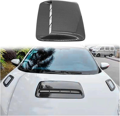 Car Universal Hood Vent Air Outlet Cover Compatible For Infiniti Compatible For Mazda And Tesla Hood Scoop Air Flow Intake Vent Cover(Carbon look)