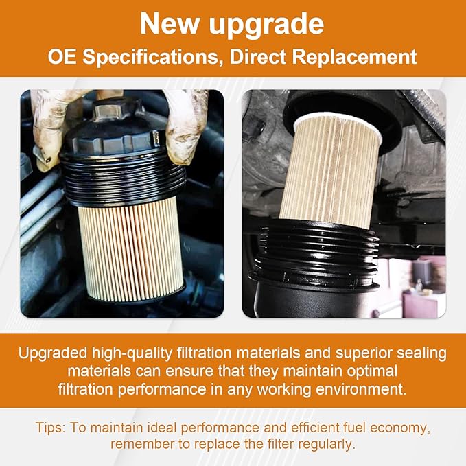 Marsram Fuel Filter Upgrade for 2019-2024 Ram 2500 3500 4500 5500 6.7 Cummins Diesel Fuel Filters for 2019 2020 2021 2022 2023 2024 Dodge Ram, Fuel Filter Water Separator Replace 68157291AA 68436631AA