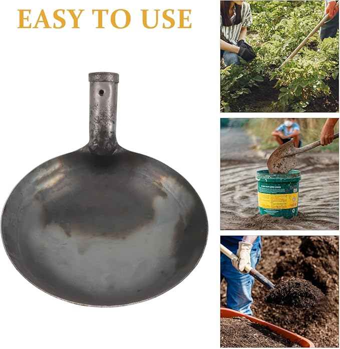 SUPVOX Drain Metal Dung Scoop Edging Shovel Large Spoon for Cleaning Construction Sites