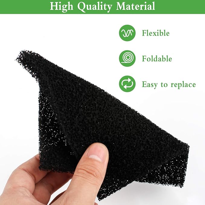 10 Pack Smoke Fume Absorber Filter, Activated Carbon Solder Fume Extractor Filters Solder Extractor Filter for Hakko/Xytronic/Aoyue Smoke Absorber (5 1/8” 5 1/8” 3/8”)
