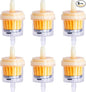 6PCS 1/4" 6mm-7mm Gas Inline Fuel Filter, with magnet, Fit for ATV Scooter Moped Go Kart Dirt Bikes Snowblower Motorcycle Lawnmower Taotao Small Tractors Snowmobiles Garden Tillers Generators