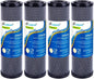 EXCELPURE 1 Micron 10" x 2.5" Whole House CTO Carbon Water Filter Cartridge Replacement for Home Countertop System, Dupont WFPFC8002, WFPFC9001, FXWTC, SCWH-5, WHEF-WHWC, WHCF-WHWC, CTO10, T01, 4PACK