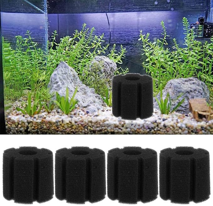 4-Pack Sponge Filter Foam Biochemical Sponge Replacement Aquarium Fish for Tank Accessories Pre SPO Aquarium Fish Tank Replacement Sponges