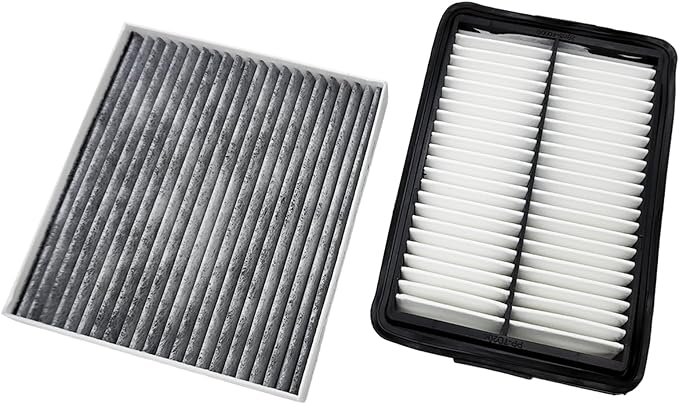 OPBU160-10881 Cabin and Engine Air Filter for Hyundai Kona (2018-2023),Veloster (2019-2021),and for Kia Soul (2020-2024).Replacement for CA12057,28113-F2000,97133-D3000,CF12160.