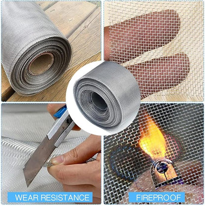 Filter Screen Sheets Stainless Steel Air Vent Mesh Cover Wire Mesh Roll 30x120cm Woven Wire 30 Mesh Sheet for Vents Cover Air Brick Garden