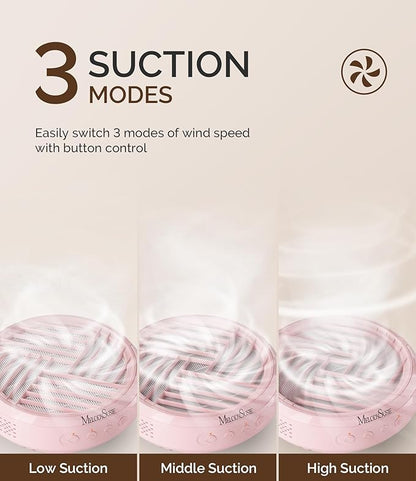 MelodySusie Advanced Cordless Portable Nai DustCollector, SProR 3500RPM Powerful Nail Vacuum Fan with 3 Suction Modes,Reusable Filter & Low Noise for Mobile Nail Tech, DIY Nail Artist & Home Use
