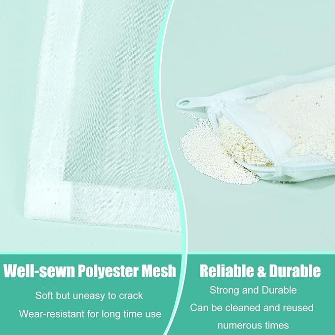 AQUANEAT Aquarium Filter Media Bags 15pcs Fish Tank Extra Fine 100 Micron Mesh Bags with Plastic Zipper for Activated Carbon (3" x 4")