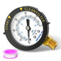 MEANLIN MEASURE 0~60Psi Plastic Frame 1/4" NPT Start and Clean Filter Pressure Gauge, Suitable for Swimming Pool, spa, Aquarium, Lower Mount