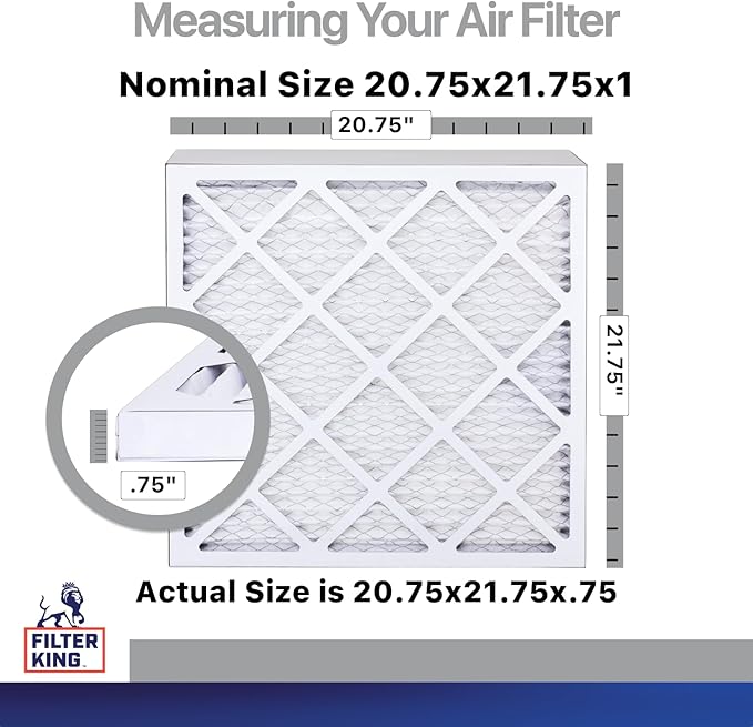 Filter King 2.75x21.75x1 Air Filter | 4-PACK | Carbon MERV 8 HVAC Pleated A/C Furnace Filters | MADE IN USA | Actual Size: 2.75 x 21.75 x .75"