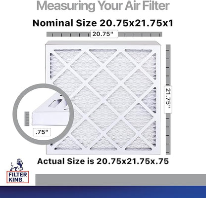 Filter King 2.75x21.75x1 Air Filter | 4-PACK | Carbon MERV 8 HVAC Pleated A/C Furnace Filters | MADE IN USA | Actual Size: 2.75 x 21.75 x .75"