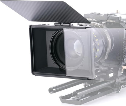 Tilta Mini Matte Box | 15mm Rod Adapter & 4 Lens Adapters | Lightweight | Filter Support | Top Flag | Dual Cold Shoe Mount | Designed for Mirrorless, DSLR | MB-T15