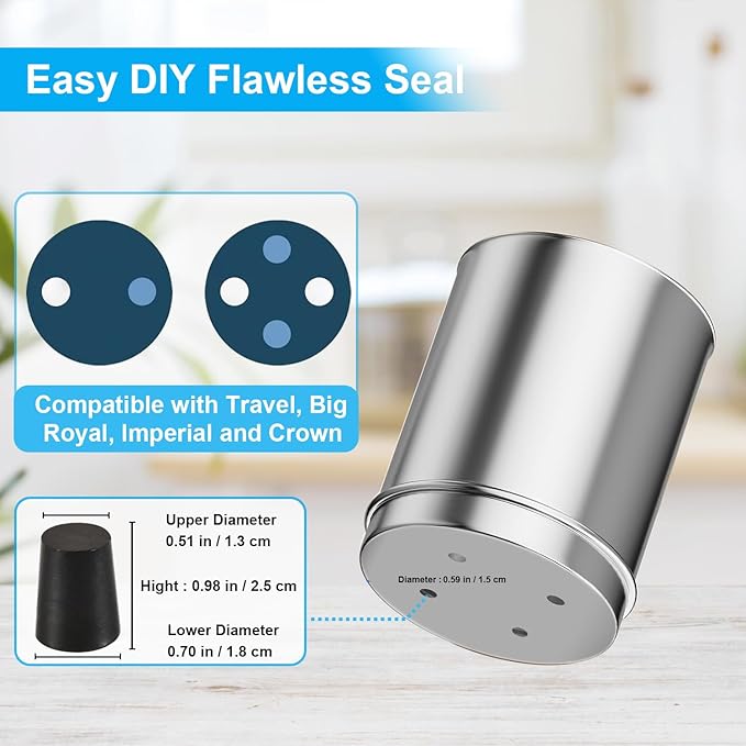 Replacement Kit for Berkey Water Filter System Elements - 4 Wing nuts, 4 Washers & 4 Silicone Blocking Plugs Compatible with Berkey Gravity Filtration System and Black Activated Carbon Water Filters