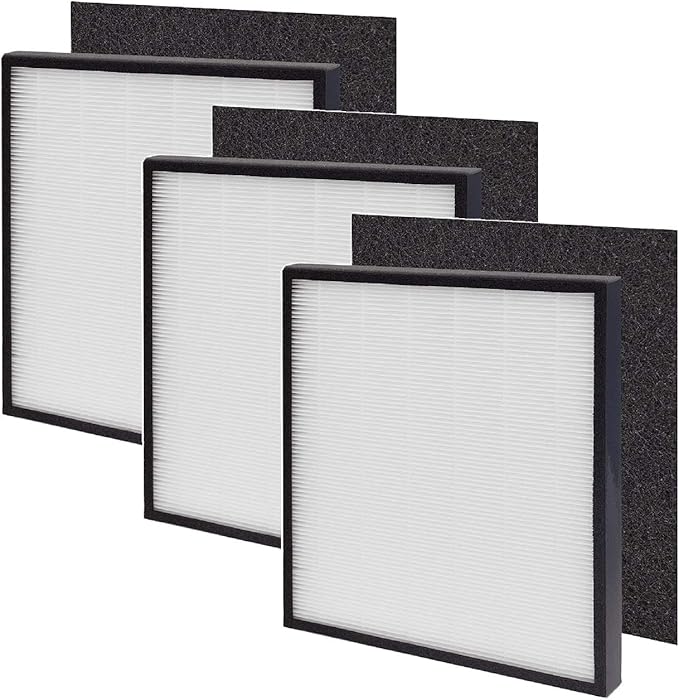 Nispira FLT5900 Filter J True HEPA + Carbon Filter Set Replacement Compatible with GermGuardian FLT5900 Filter J Air Purifier AC5900WCA and AC5900WDLX 3 Packs