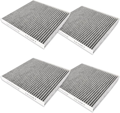 P609422 cabin air filter with Activated Carbon Compatible with Freightliner Cascadia, Columbia,and Coronado Replaces AF26235, PA4857, P609422, wix 24318, CAF24003, PA10181(set of 4)