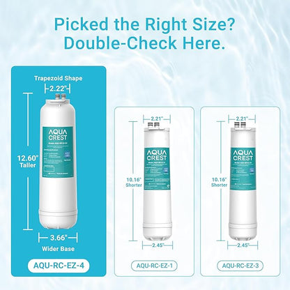 AQUA CREST RC 4 EZ-Change Premium Water Filter Replacement, Replacement for Culligan® RC-EZ-4, IC-EZ-4, US-EZ-4, RC-EZ-3, DuPont® WFQTC30001, WFQTC70001, 2K Gallons (Pack of 2)