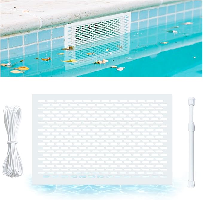 Pool Skimmer Guard Kit Pool Skimmer Screen Net Skimmer Catcher Leaf Shield Net for Inground or Above Ground Pools Debris Easy Assembly Prevent Blockage Anti-Rust & Anti-Corrosion