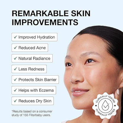 Filterbaby Skincare Filter 2.0, Bathroom Sink Filter Faucet for Men and Women’s Skin Care, 99.9% Chlorine Removal – 0.000001 mm Carbon Fiber, Clinically Tested, Skin Hydration in 2 Weeks (Chrome)