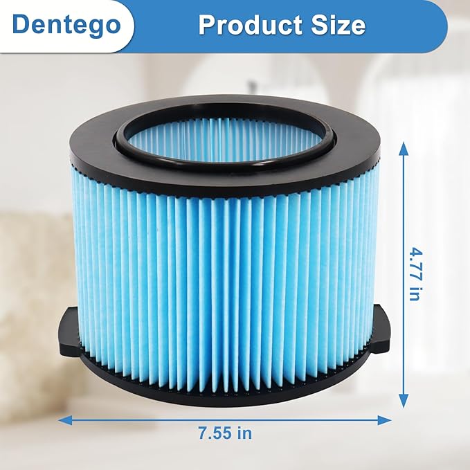 4 Pack VF3500 Replacement Filter for Shop Vacuum 3-4.5 Gallon Wet Dry Vacuums, 3-Layer Filters for WD4050, WD3050, WD4080, WD4522, 4000RV, 4500RV