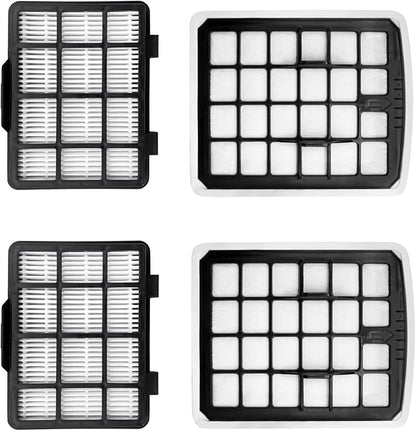 2 Set HEPA Filter Replacement Fit For Eureka NEN180 NEN186BL Bagless Canister Vacuum Cleaner,include 2 Dust Cup Filters Element and 2 HEPA Filters
