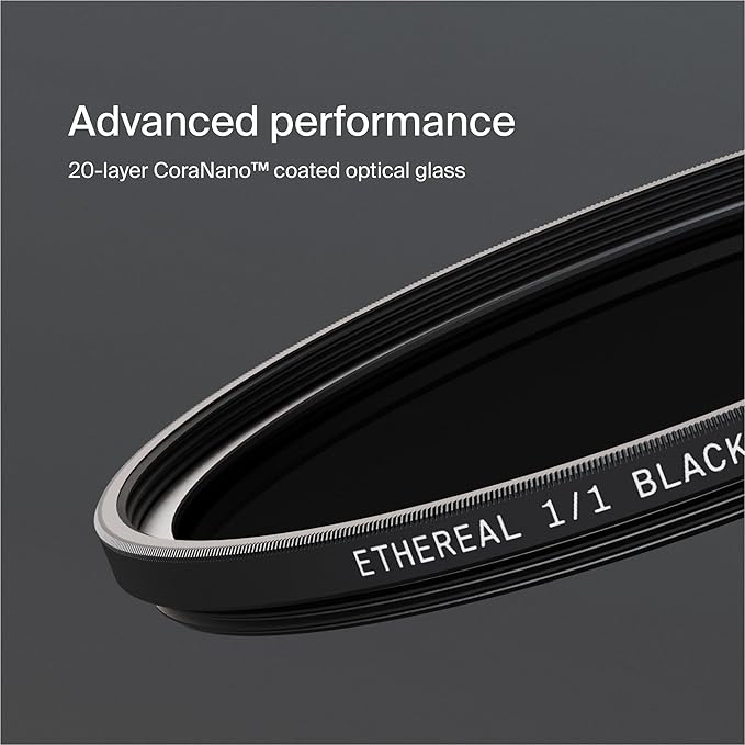 Urth 49mm Ethereal Black Mist ¹⁄₁ Diffusion Lens Filter (Plus+) - Cinematic Effect, 20-Layer Nano-Coated Light Dispersing Particles