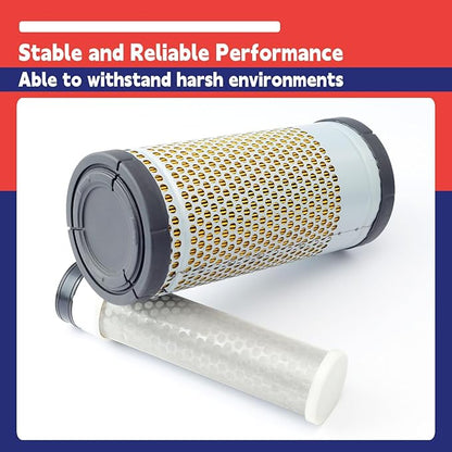 10400511200 19690531100 Inner and Outer Air Filter Element Combo Replacement for Mahindra Tractor Parts Accessories 2815 HST 3616 Gear 4WD