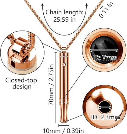 ASTOFLI Quit Smoking Breathing Necklace for Adults - Flavored Stress Breathing Necklace Stop Smoking for Women - Breathlink for Men Meditation Breathe Anxiety Whistle Necklaces inhaler Breathlace