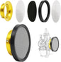 Carburetor Carb Velocity Stack Air Filter Cleaner Modified Trumpet Aluminum Alloy with Sponge Filter Steel Mesh for PWK21-30mm Short Fast Intake Suggest for Small Displacement (Gold,50mm)