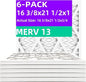 16 3/8x21 1/2x1 MERV 13 (6-Pack) Pleated Air Filter (Actual Size: 16 3/8"x21 1/2"x3/4") MPR 1900 & FPR 10, Furnace Air Filters