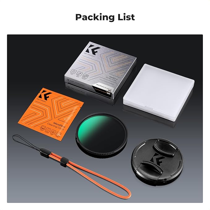 K&F CONCEPT 40.5mm Black Diffusion 1/4 Filter + Lens Cap, Mist Cinematic Effect Filter with 18 Multi-Layer Coatings for Video/Vlog/Portrait Photography (K-Series)