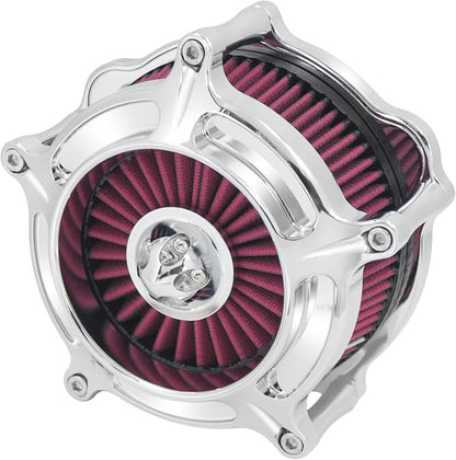HDBUBALUS Motorcycle CNC Spike Air Cleaner Air Filter Intake System Filter (A-For Sportster XL models 04-22)