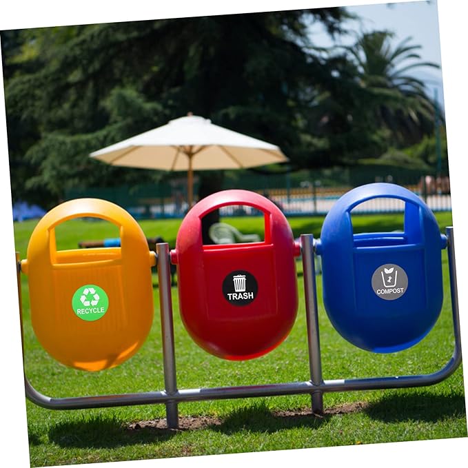 9pcs Garbage Classification Stickers for Trash Recycling Self-Adhesive Sorting Labels for Easy Use Kitchen Office Bathroom
