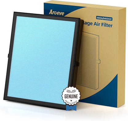 AROEVE MK04 Air Filter Suitable for MK04 for Dust, Pet Dander, Smoke, Pollen for Bedroom and Office- Standard Version