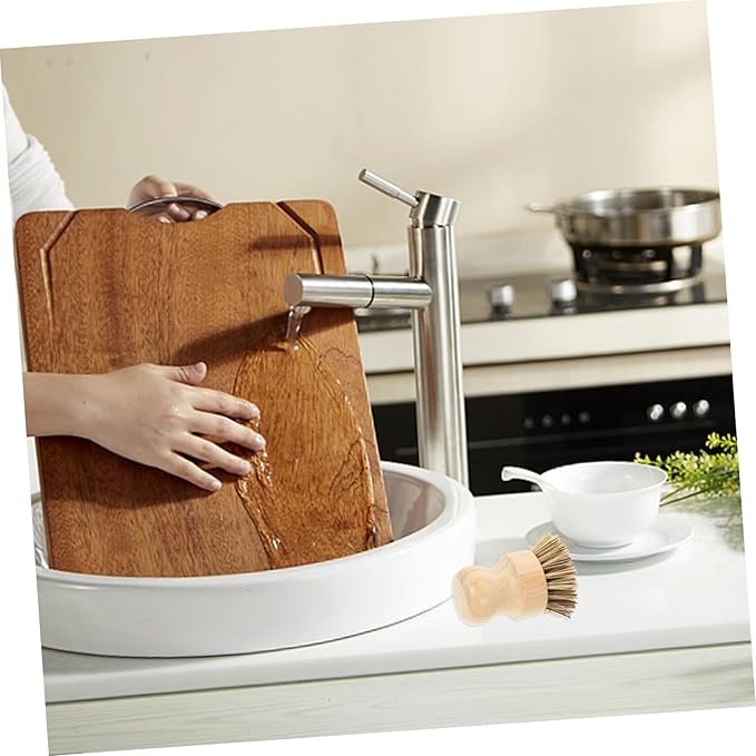 Dish Brush Handle Potato Scrubber Brush Sturdy Bristles for Dish Washing Scrubbers Non-Scratch and Odorless Multi-Function Vegetable Cleaner