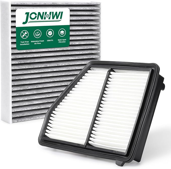 Engine & Cabin Air Filter Compatible with Honda Civic 2.0L (2016-2024), HR-V 2.0L (2023-2025), Replace for CF11182, CA12051