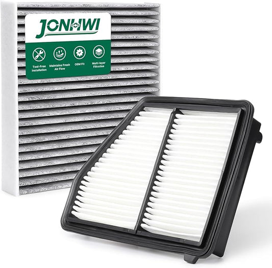 Engine & Cabin Air Filter Compatible with Honda Civic 2.0L (2016-2024), HR-V 2.0L (2023-2025), Replace for CF11182, CA12051