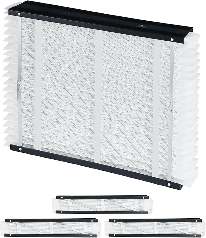 VEVOR 20x25x4 Furnace Air Filter, MERV 11 Pleated HVAC AC Replacement, Electrostatic 12-Month Air Cleaner, 4-Pack (Actual Size: 20.47x25.20x3.98 in), for Improving Home Indoor Quality