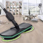 Cordless Electric Mop, 35dB Quiet Floor Cleaner with Dual Motor, Lightweight Spin Scrubber for Hardwood Tile Marble, Adjustable Handle, Rechargeable Polisher, Washable Pads，4 PCS Cleaning Cloths