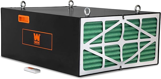 WEN 3417 3-Speed Remote-Controlled Industrial-Strength Air Filtration System (556/702/1044 CFM)
