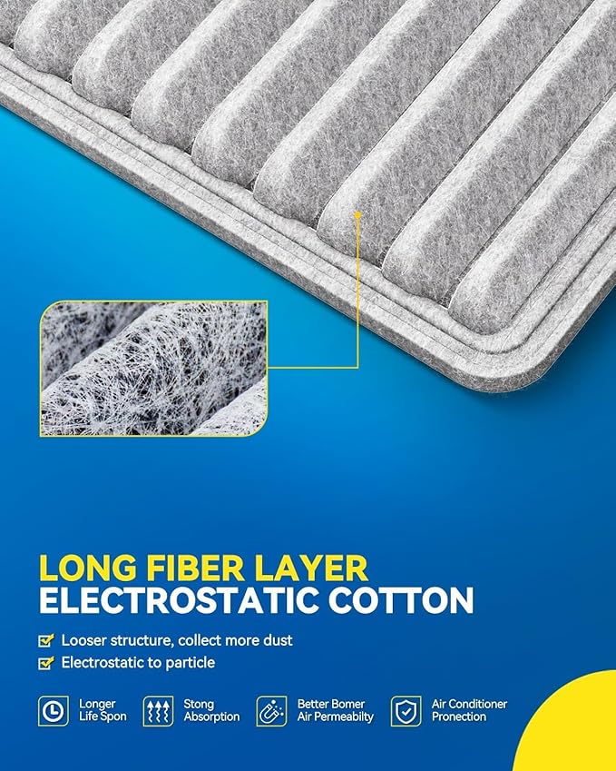 PHILTOP Cabin Air Filter w/Activated Carbon, Compatible with CF10547 Ford Edge 2007-2015, Lincoln MKX 2007-2016, Mazda CX-9 2007-2015, Carbon Filter Up Dust Pollen Odor, Pack of 2
