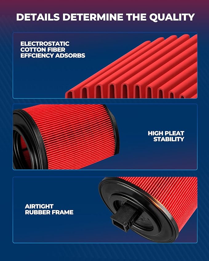 KAX Premium Engine Air Filter, CA12112 Replacement for Cadillac ATS 2016-2019, Chevrolet Cruze 2016 2017 2018 2019, Advanced Air Filter Media, Increased Acceleration