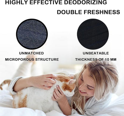 8 Pack Carbon Filters Compatible with Litter Robot 4, Activated Charcoal Cat Litter Box Filters Replacement to Absorb Odors Litter Box Deodorizer Controls Moisture and Keep Home Fresh
