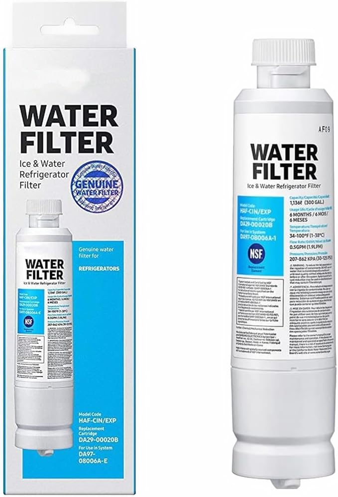 Samsung® HAF-CIN/EXP DA29 Water Filter Replacement – Compatible with DA29-00020B – Carbon Block 99% Contaminant Reduction – Fresh Water & Ice – 6 Month Life 1 PACK