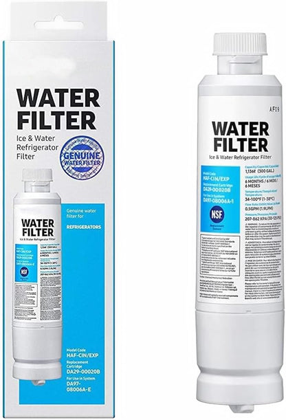 Samsung® HAF-CIN/EXP DA29 Water Filter Replacement – Compatible with DA29-00020B – Carbon Block 99% Contaminant Reduction – Fresh Water & Ice – 6 Month Life 1 PACK